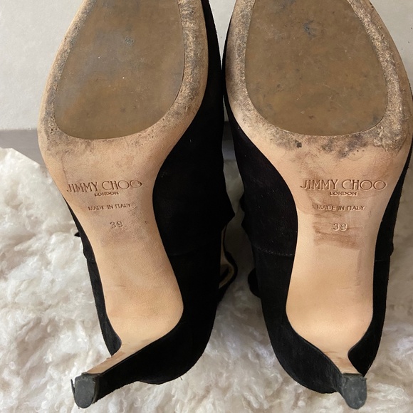 Jimmy Choo Marina 90 Ankle Boots - Black suede, size 39. - Picture 5 of 7